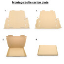Boîte carton extra-plate 16,5 x 12,5 x 2 cm A6 expédition, brun - GB 0