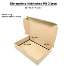 Boîte carton plate 24 x 16 x 4,5 cm A5 expédition, brun MB 3