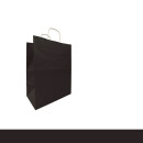 Sac kraft poignées torsadées - 24 x 18 x 8 cm - sac papier, noir - 3,5 litres