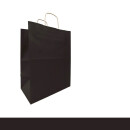 Sac kraft poignées torsadées - 33 x 24 x 11 cm - sac papier, noir - 8,7 litres