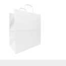 Sac kraft poignées torsadées - 45 x 40 x 16 cm - sac papier, blanc - 28,8 litres