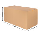 Carton simple cannelure 120 x 60 x 60 cm cannelure C, brun