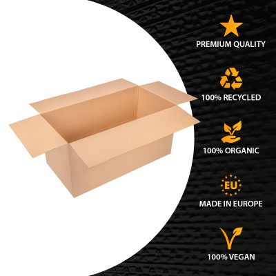 Carton Double Cannelure Grand Format - 1000 X 700 X 500 Mm - Lot De 10