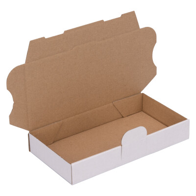 Boîte carton plate 18 x 10 x 3 cm expédition, blanc - MB 0