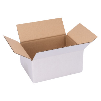 Carton simple cannelure 20 x 15 x 9 cm envoi postal & stockage, blanc - KK 10