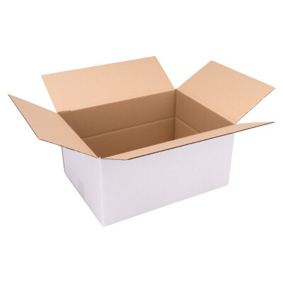Carton simple cannelure 40 x 30 x 20 cm envoi postal & stockage, blanc - KK 90