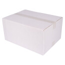 Carton simple cannelure 40 x 30 x 20 cm envoi postal & stockage, blanc - KK 90