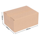 Caisse carton simple cannelure 20 x 15 x 9 cm expédition - KK 10