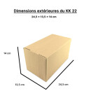 Caisse carton simple cannelure 24 x 13 x 13 cm, expédition - KK 22