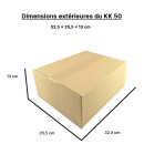 Caisse carton simple cannelure 32 x 25 x 12 cm expédition - KK 50