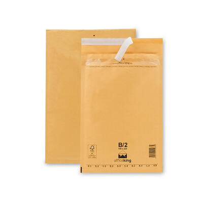 Lot de 200 enveloppes bulles B2 brun, 14 x 22,5 cm - officeking