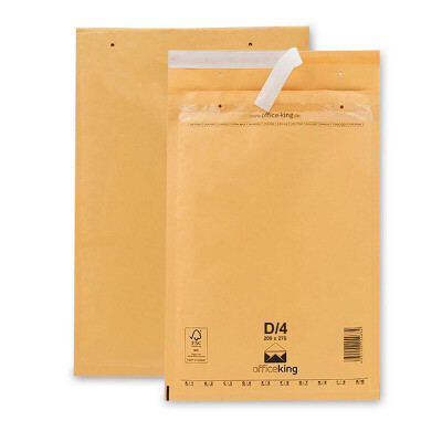 Lot de 100 enveloppes bulles D4 brun, 20 x 27,5 cm - officeking
