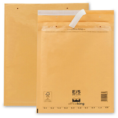Lot de 100 enveloppes bulles E5 brun, 24 x 27,5 cm - officeking