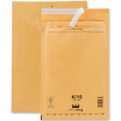 Lot de 50 enveloppes bulles K10 brun, 37 x 48 cm - officeking