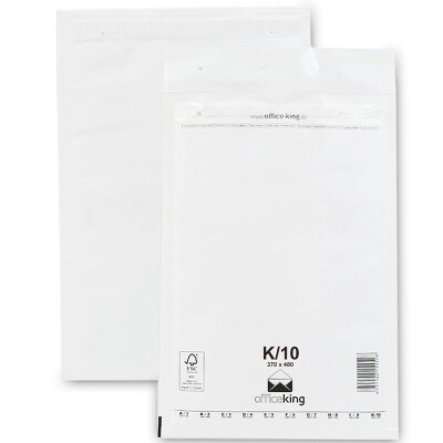 Lot de 50 enveloppes bulles K10 blanc, 37 x 48 cm - officeking