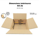 Carton simple cannelure 25 x 20 x 14 cm envoi postal & stockage - KK 26