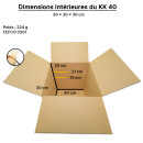 Carton à base carrée simple cannelure 30 x 30 x 30 cm envoi postal & stockage - KK 40