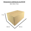 Carton simple cannelure 33 x 24 x 16 cm envoi postal & stockage - KK 60