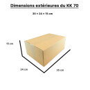 Carton simple cannelure 35 x 24 x 15 cm envoi postal & stockage - KK 70