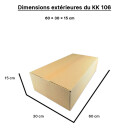 Caisse carton simple cannelure 60 x 30 x 15 cm expédition - KK 106
