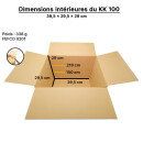 Carton simple cannelure 40 x 30 x 30 cm envoi postal & stockage - KK 100