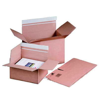 Caisse carton à fond automatique 31 x 23 x 15,8 cm A4 couvercle adhésif