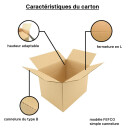 Carton colis simple cannelure 35 x 25 x 10 cm A4, brun - KK S
