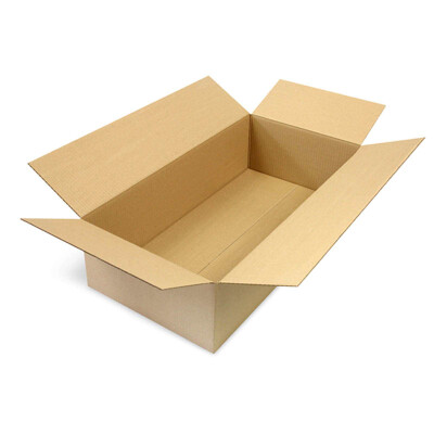 Carton simple cannelure 43,5 x 26,3 x 25,5 cm envoi postal & stockage - KK 95